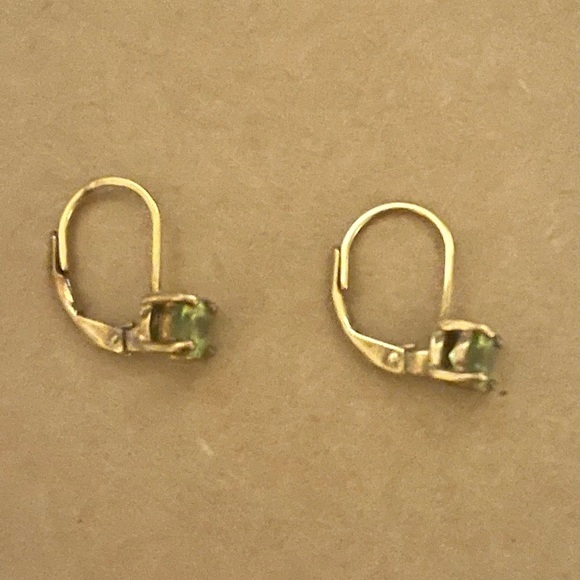 Green peridot earrings - Picture 3 of 6